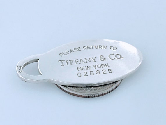 Authentic Tiffany & Co. Sterling Silver Oval Retu… - image 3