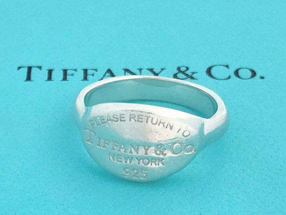 Authentic Tiffany And Co. Return To Tiffany Signet Ring Band - Etsy 日本