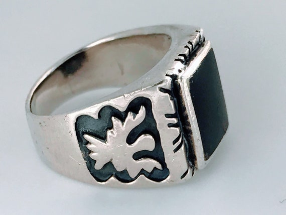 Vintage Native American Style Sterling Silver Ony… - image 7