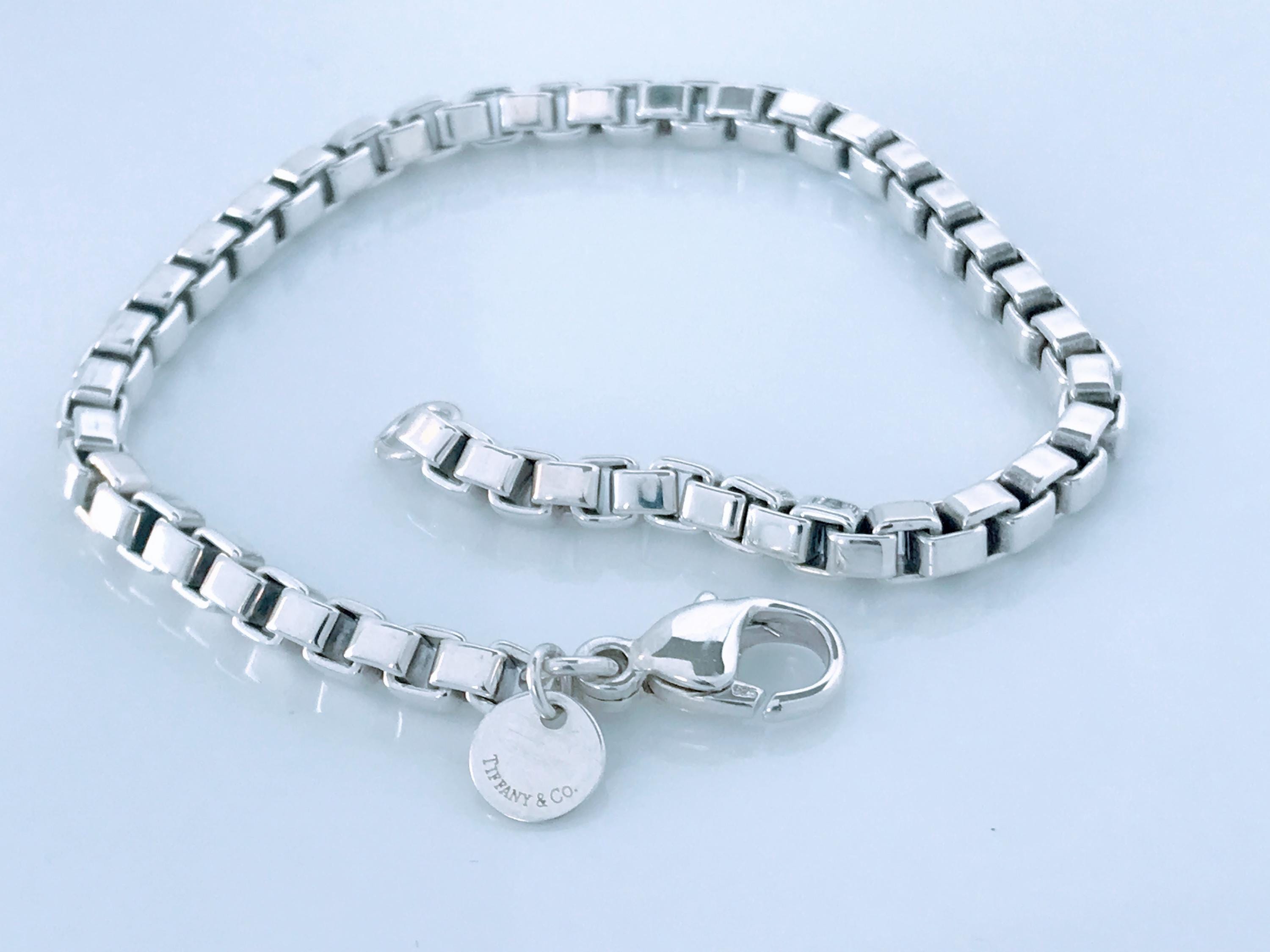 Authentic Tiffany & Co. Sterling Silver Venetian Link Bracelet