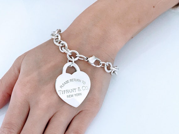 Jumbo Please Return to Tiffany & Co Heart Tag Charm Bracelet