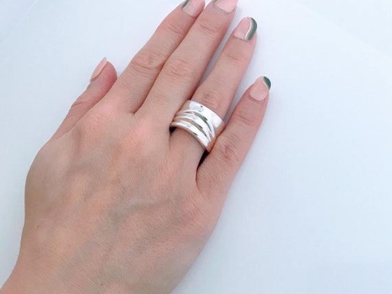 アクセサリー Vintage Silver Thick Shaft Ring 925 Vintage Silver Thick Shaft Ring 925