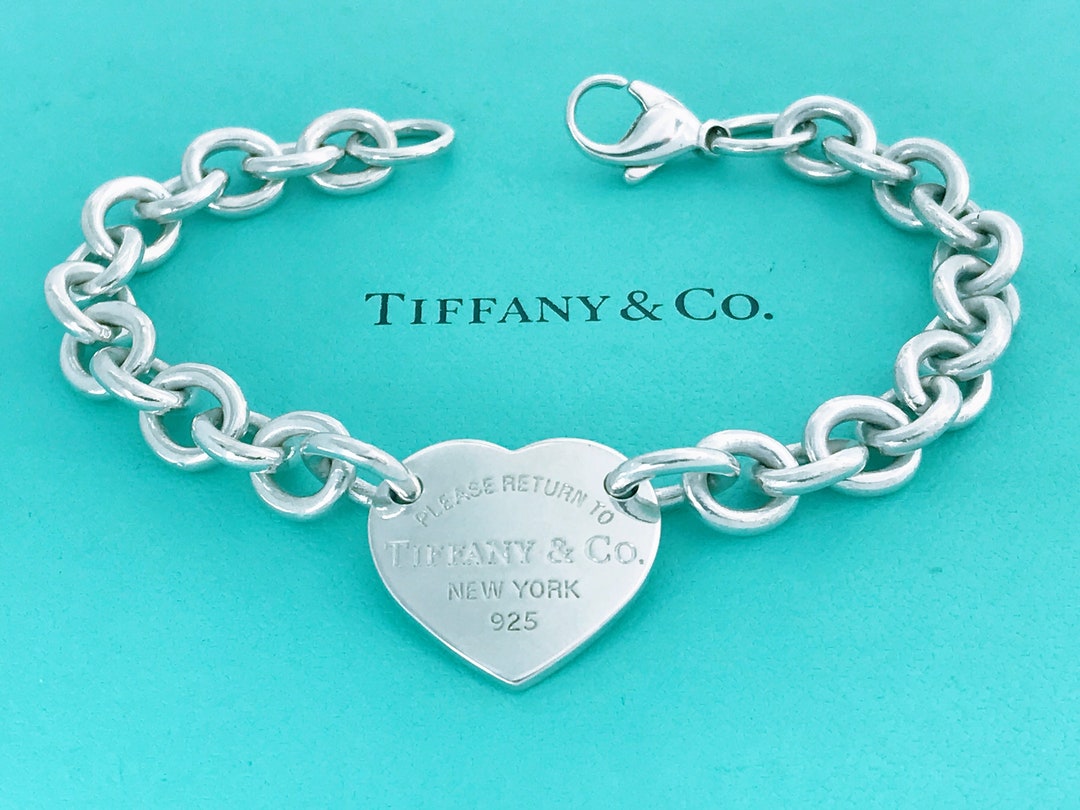 Authentic Tiffany & Co Sterling Silver Heart Tag Charm 