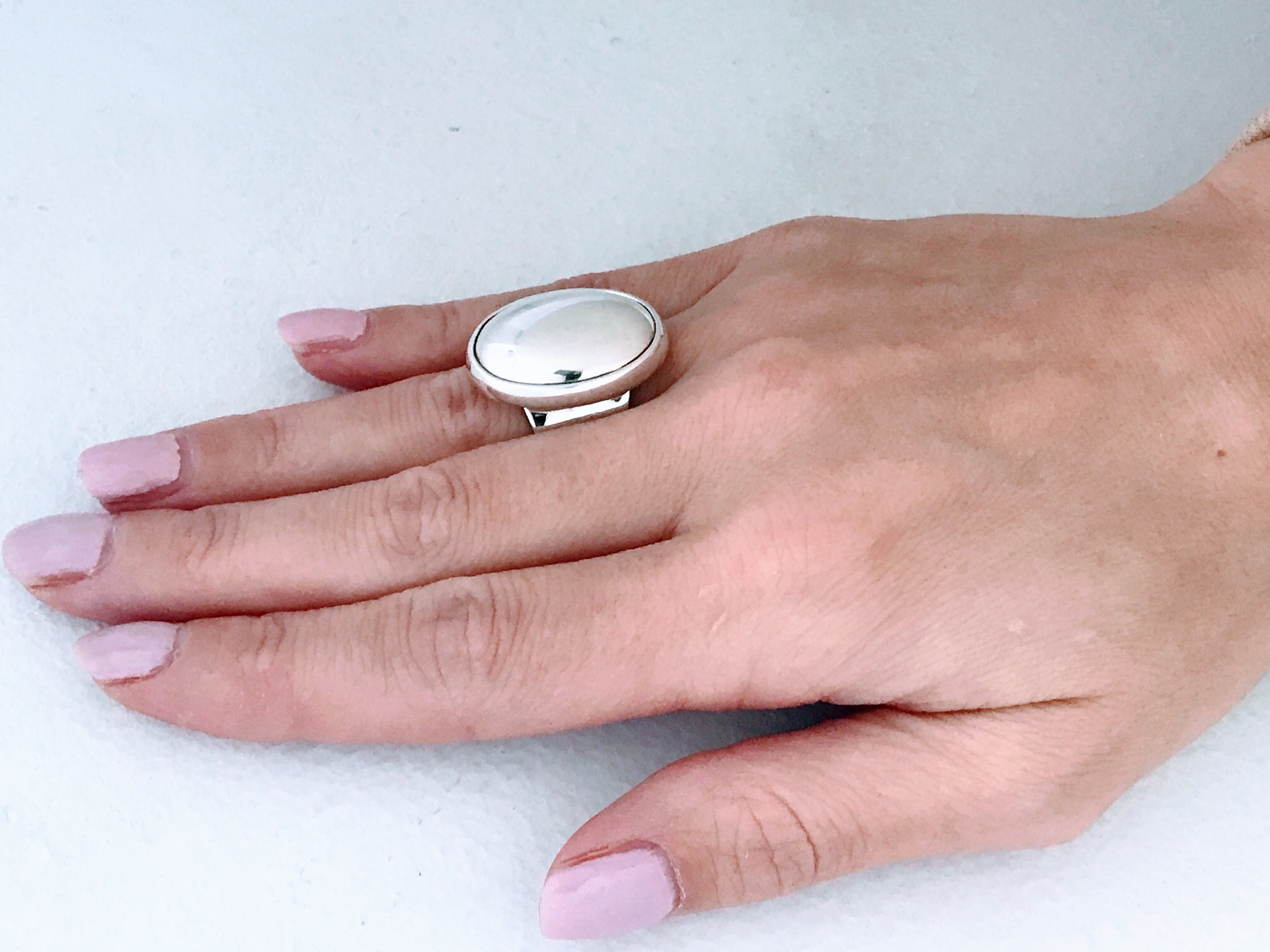Vintage Mexico Modernist Sterling Silver Statement Ring Vintage Mexico Modernist Sterling Silver Statement Ring