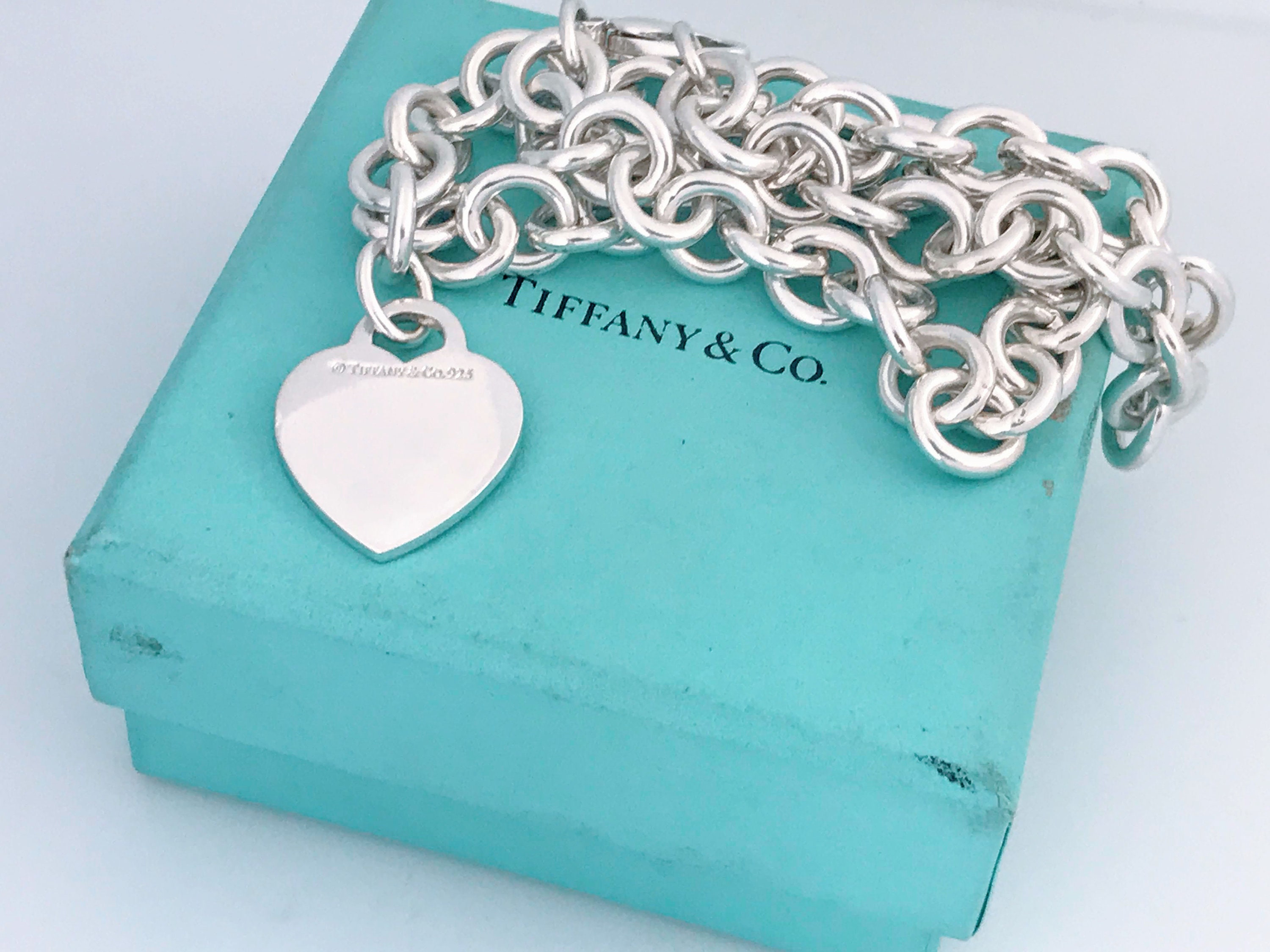 Tiffany & Co Sterling Silver Necklace & Heart Pendant – Shush London