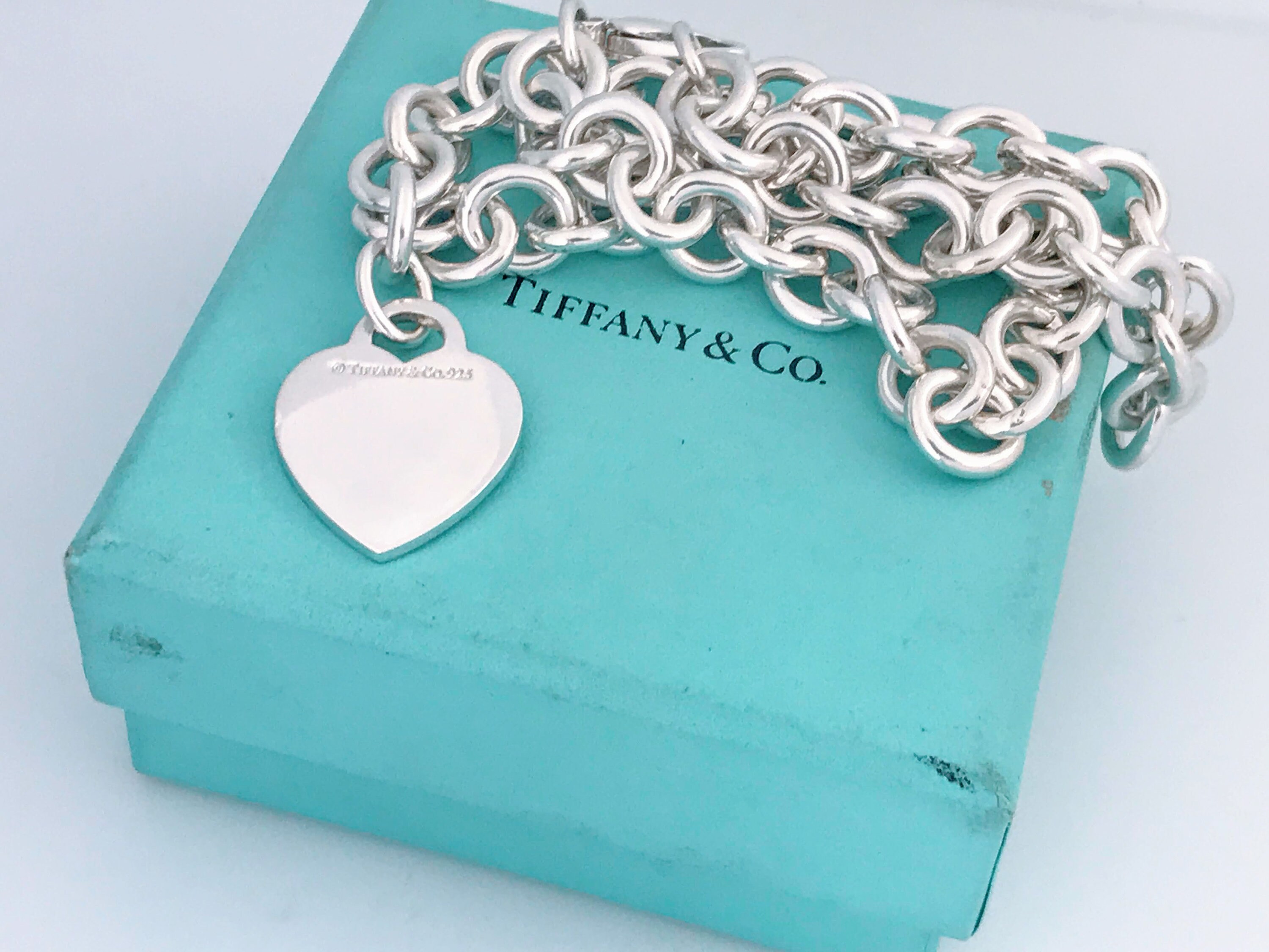 Tiffany plain necklace best sale