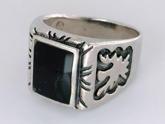 Vintage Native American Style Sterling Silver Ony… - image 4