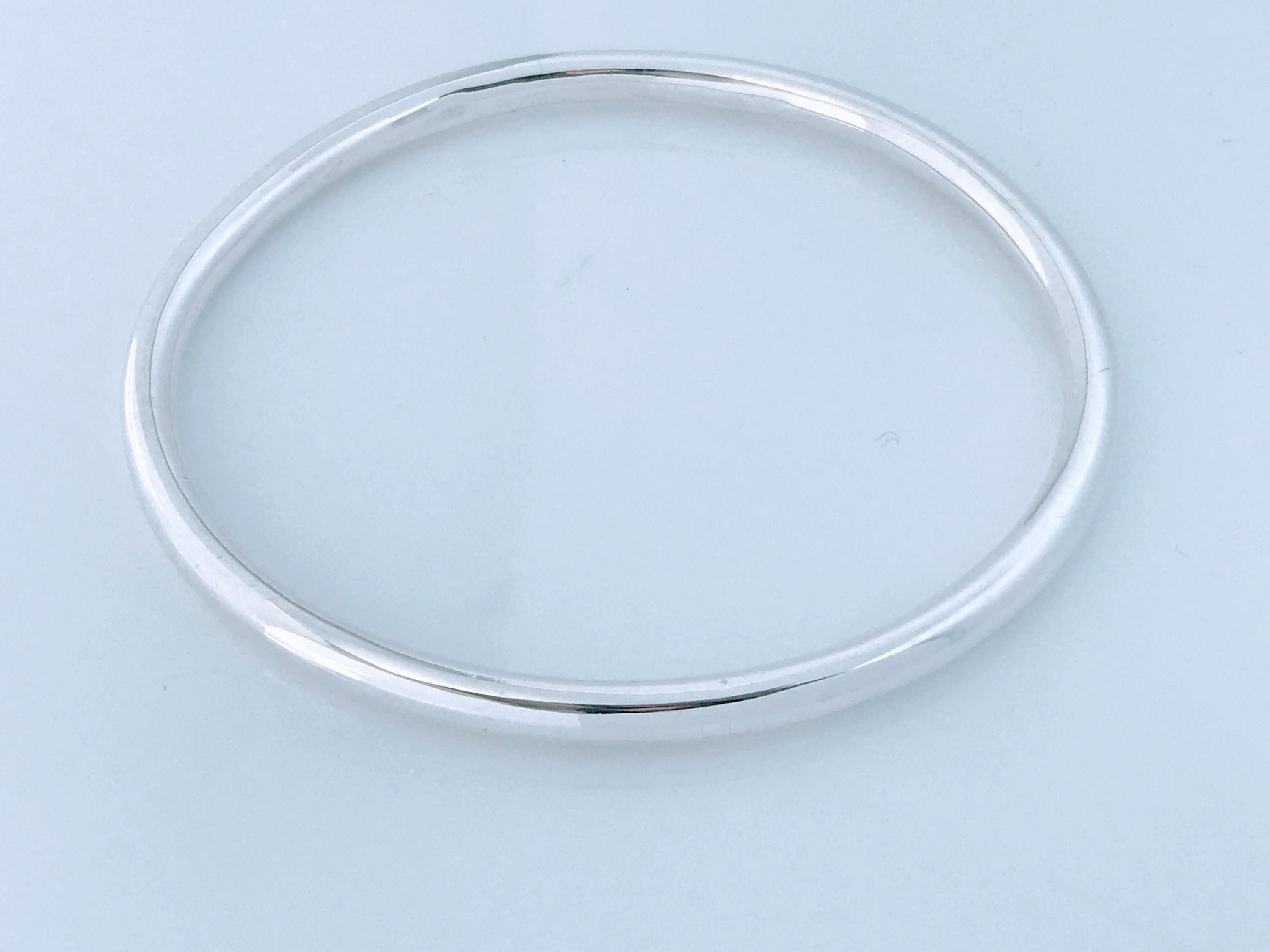 Vintage Taxco Mexico Polished Sterling Silver Bangle Bracelet