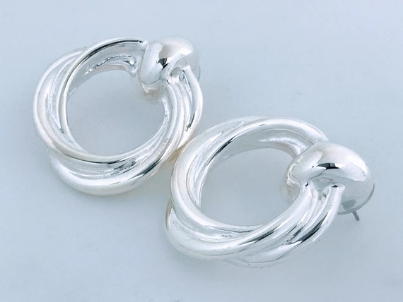 Airess Sterling Silver Modernist Puffed Twisted C… - image 5