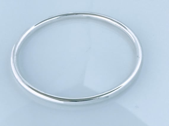 Vintage Taxco Mexico Polished Sterling Silver Bangle Bracelet