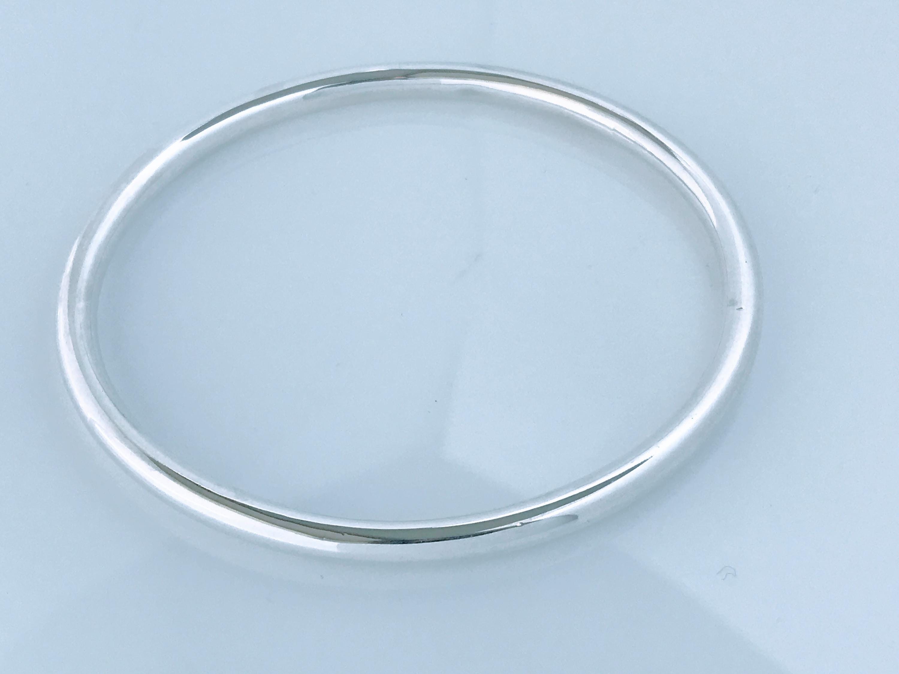 Vintage Taxco Mexico Polished Sterling Silver Bangle Bracelet