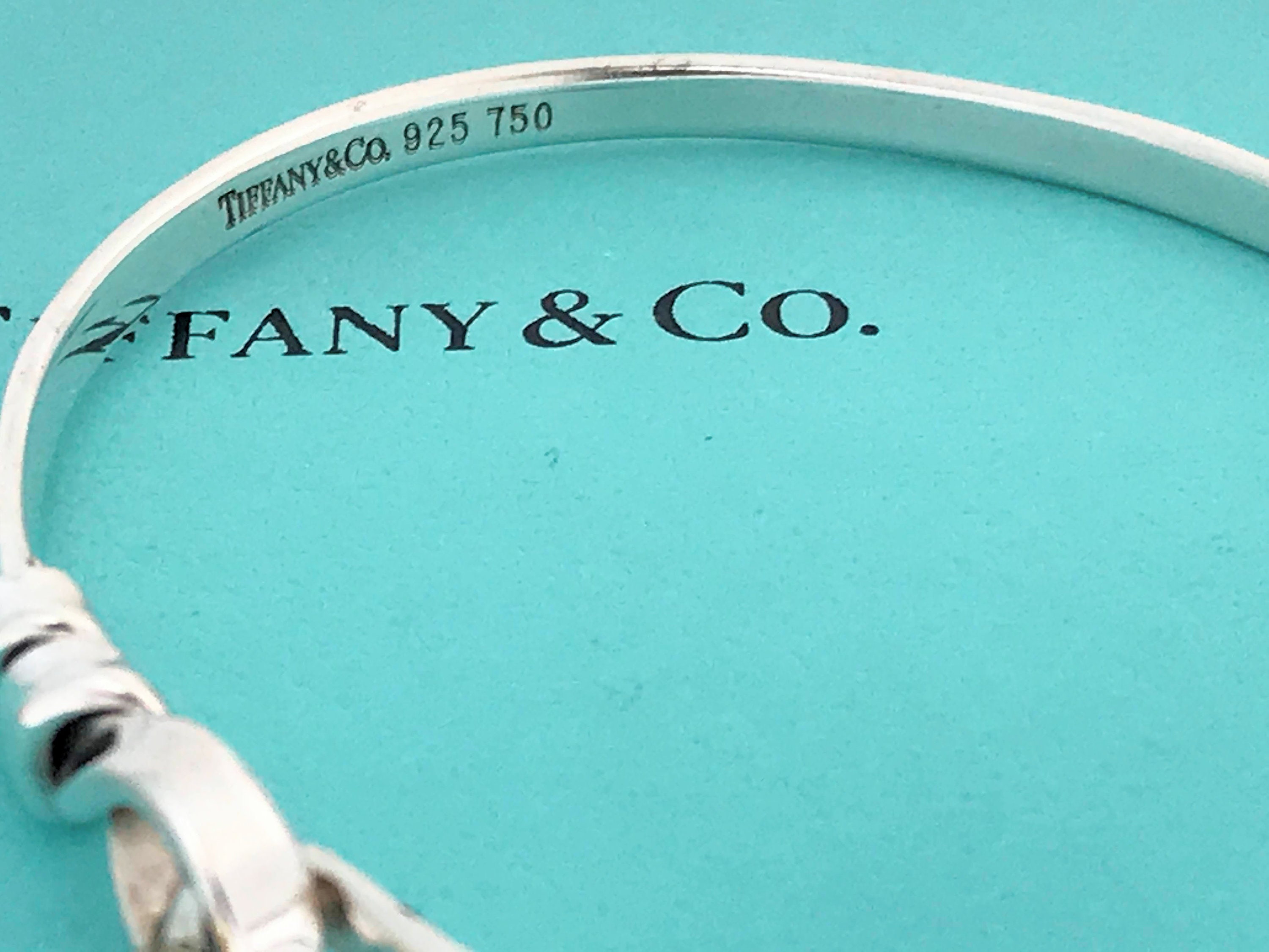 Tiffany&Co.-Hook-and-Eye-Bangle-SV925-Silver-750-Yellow-Gold – Cape Verde  CVE