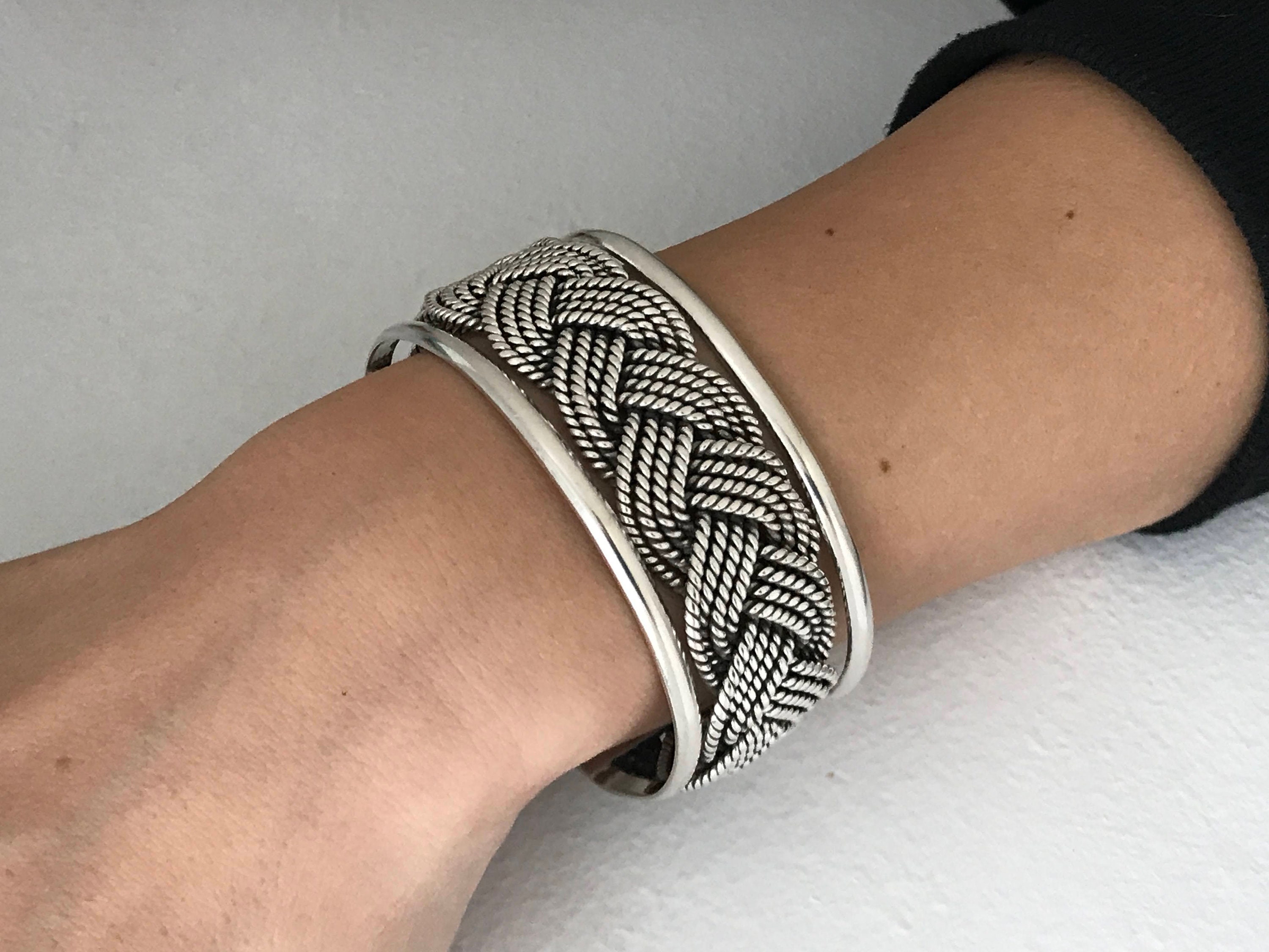 Vintage Taxco Mexico Sterling Silver Braided Woven Cuff - Etsy Vintage Taxco Mexico Sterling Silver Braided Woven Cuff - Etsy