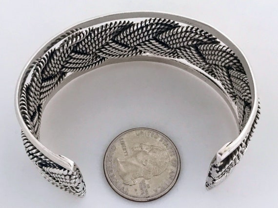 Vintage Taxco Mexico Heavy Modern Braided Woven Cuff Vintage Taxco Mexico Heavy Modern Braided Woven Cuff