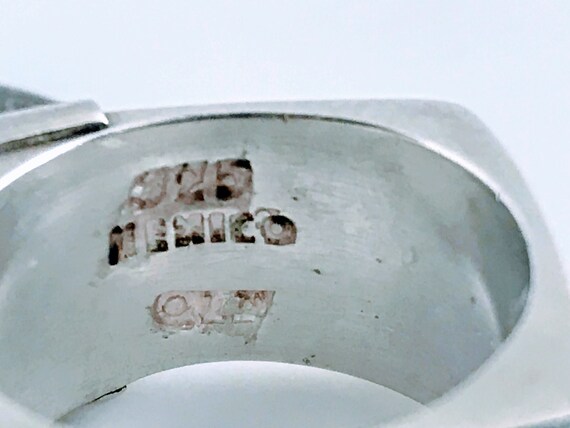 Vintage Mexico Modernist Chunky Square Sterling Silver Band - Etsy