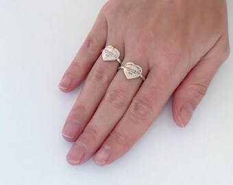 Authentic Tiffany & Co. Return to Tiffany Heart Ring Band, Vintage