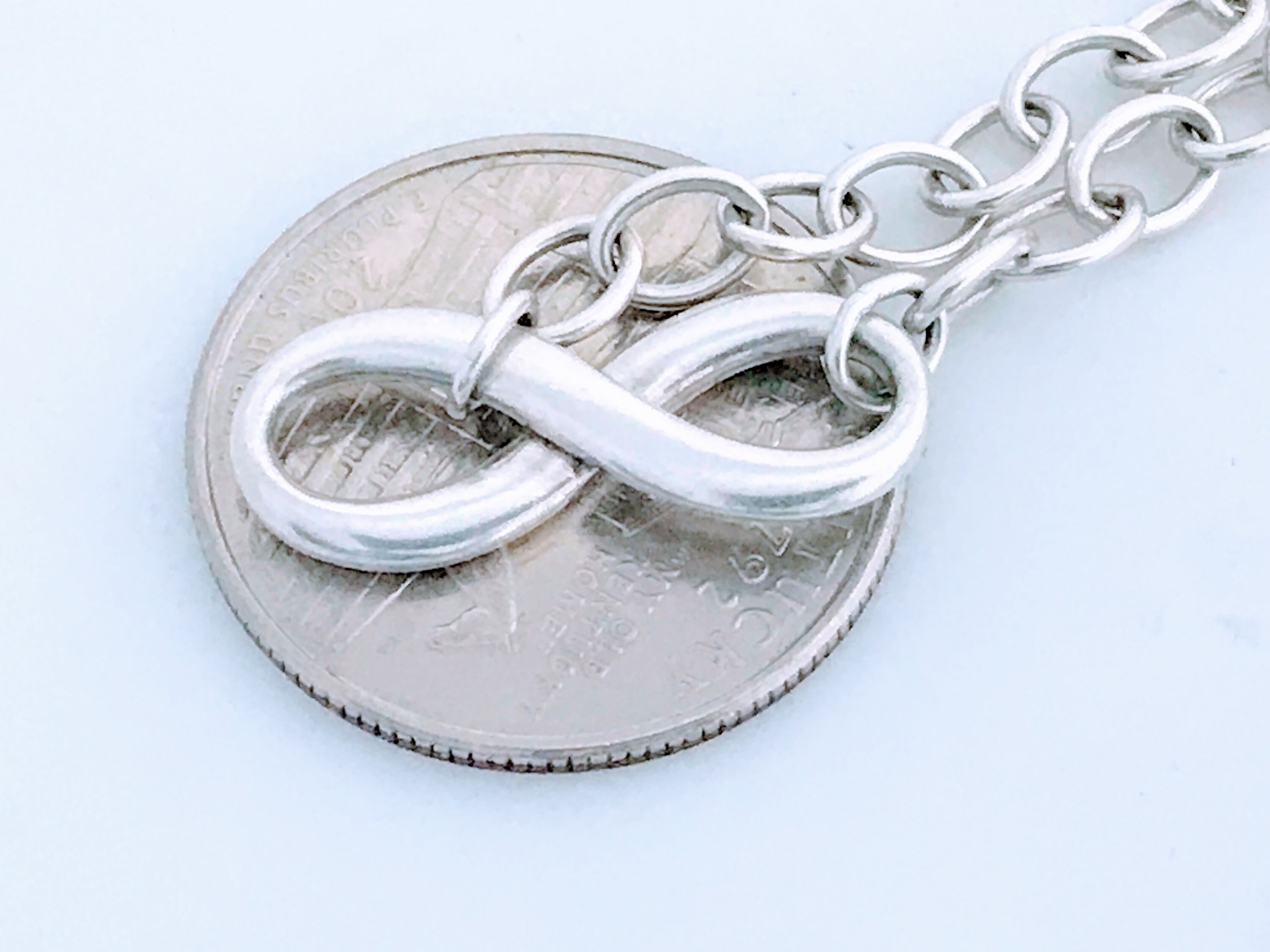 Solid 925 Sterling Silver Infinity Forever Love Necklace - Figure 8 Pendant