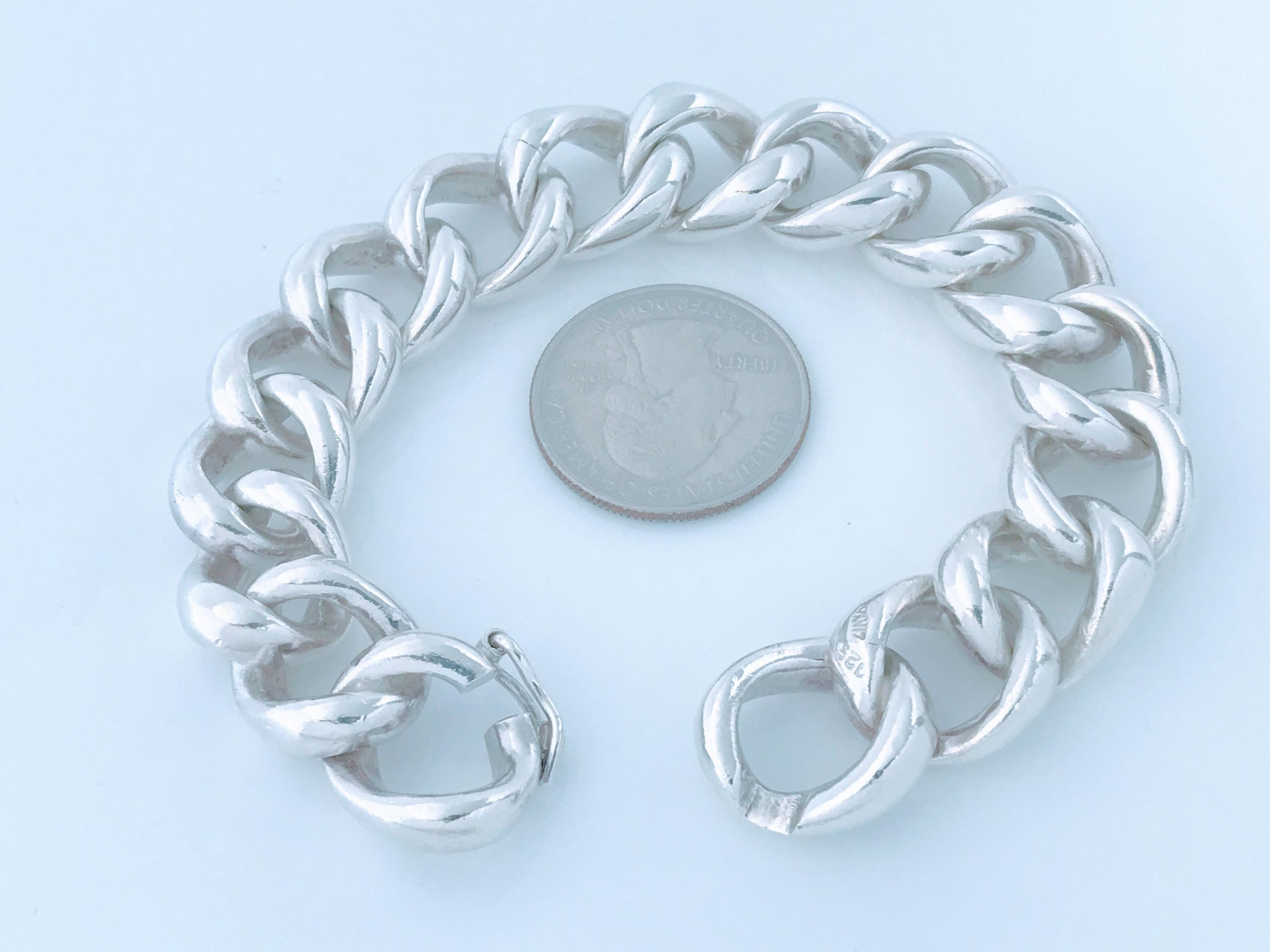 アクセサリー Vintage Silver Plate Chain Bracelet 925 Vintage 925 Sterling Silver Plate Bracelet. Length: 18.5 Cm / 7.2