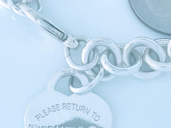 Authentic Tiffany & Co Sterling Silver Heart Tag Charm Bracelet