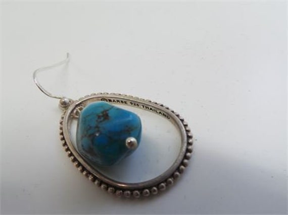 Barse Sterling Silver Turquoise Dangle Drop Earri… - image 6