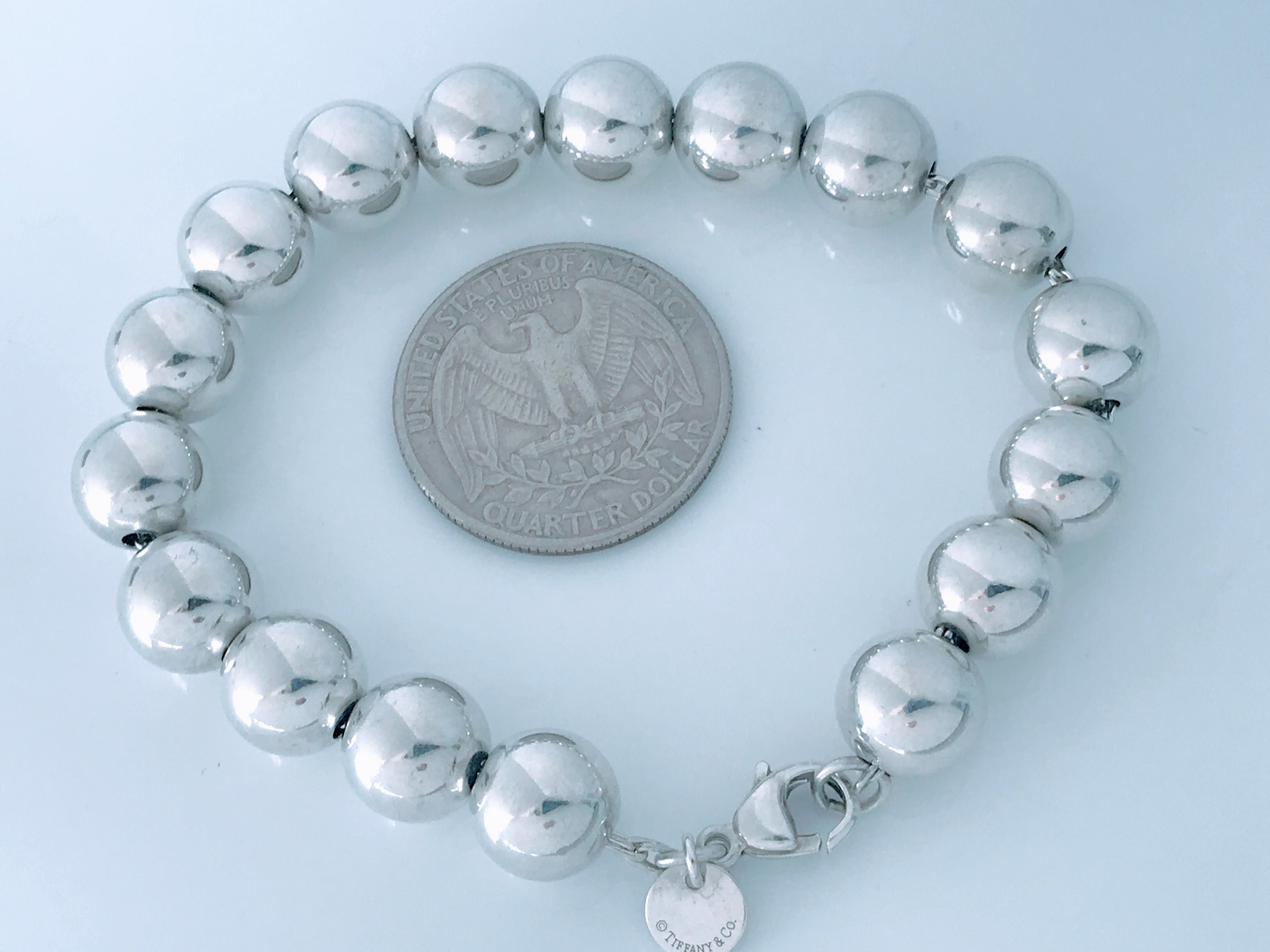 Authentic Tiffany & Co. Sterling Silver Bead Ball Bracelet Authentic Tiffany & Co. Sterling Silver Bead Ball Bracelet