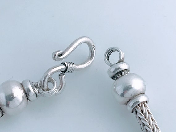 Bali Style Snake Chain Ball Bead Station Necklace… - image 7