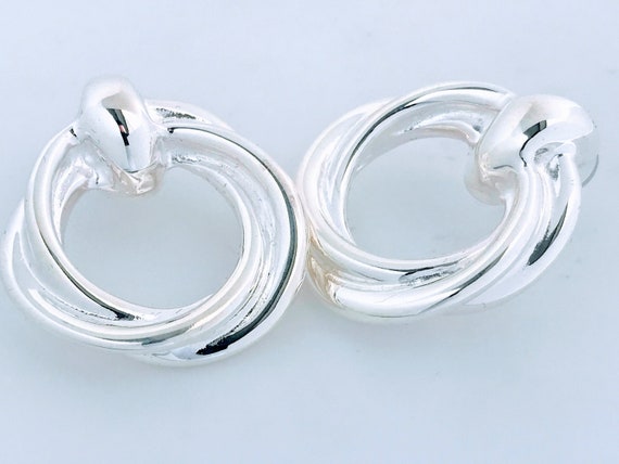 Airess Sterling Silver Modernist Puffed Twisted C… - image 3
