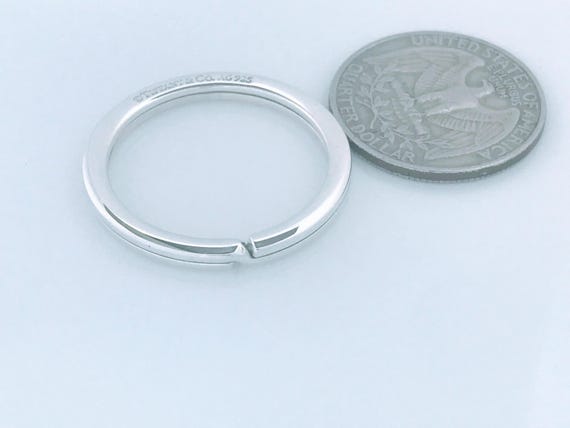 Authentic Tiffany & Co. Round Split Ring Key Chai… - image 6