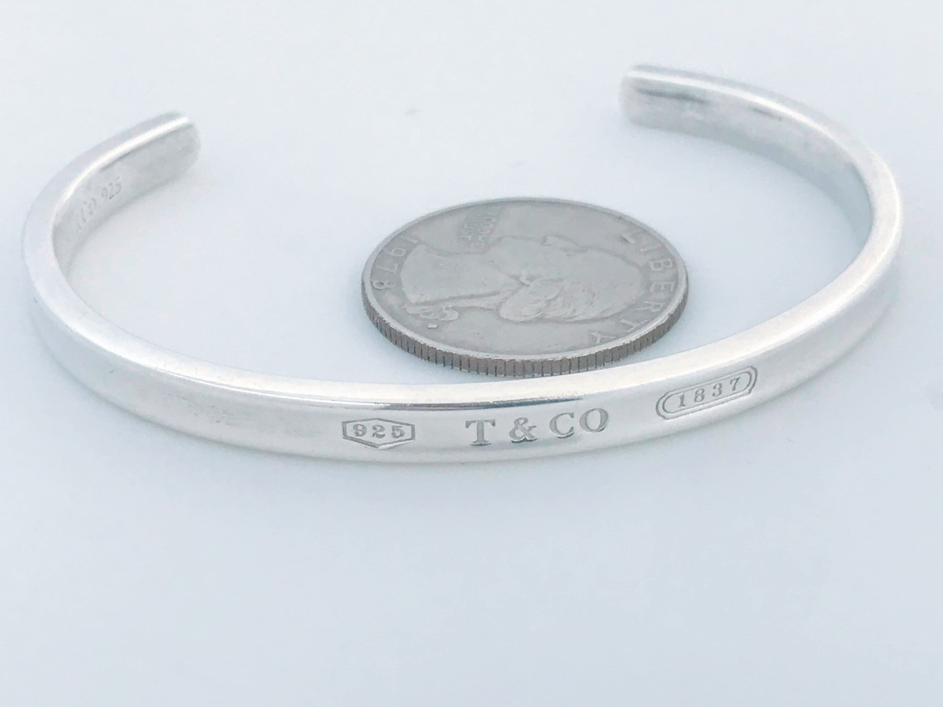 Authentic Tiffany Co. 1837 Sterling Silver 925 Cuff Bracelet Authentic Tiffany Co. 1837 Sterling Silver 925 Cuff Bracelet