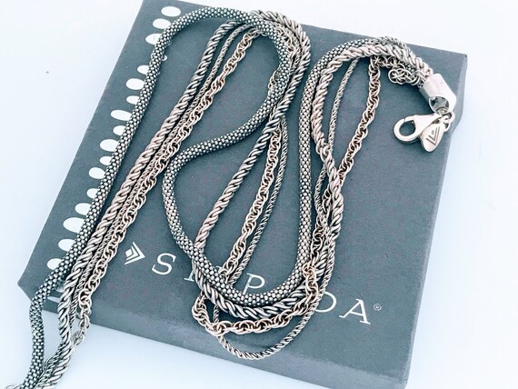 Silpada Sterling Silver Multi Strand Chain Neckla… - image 1