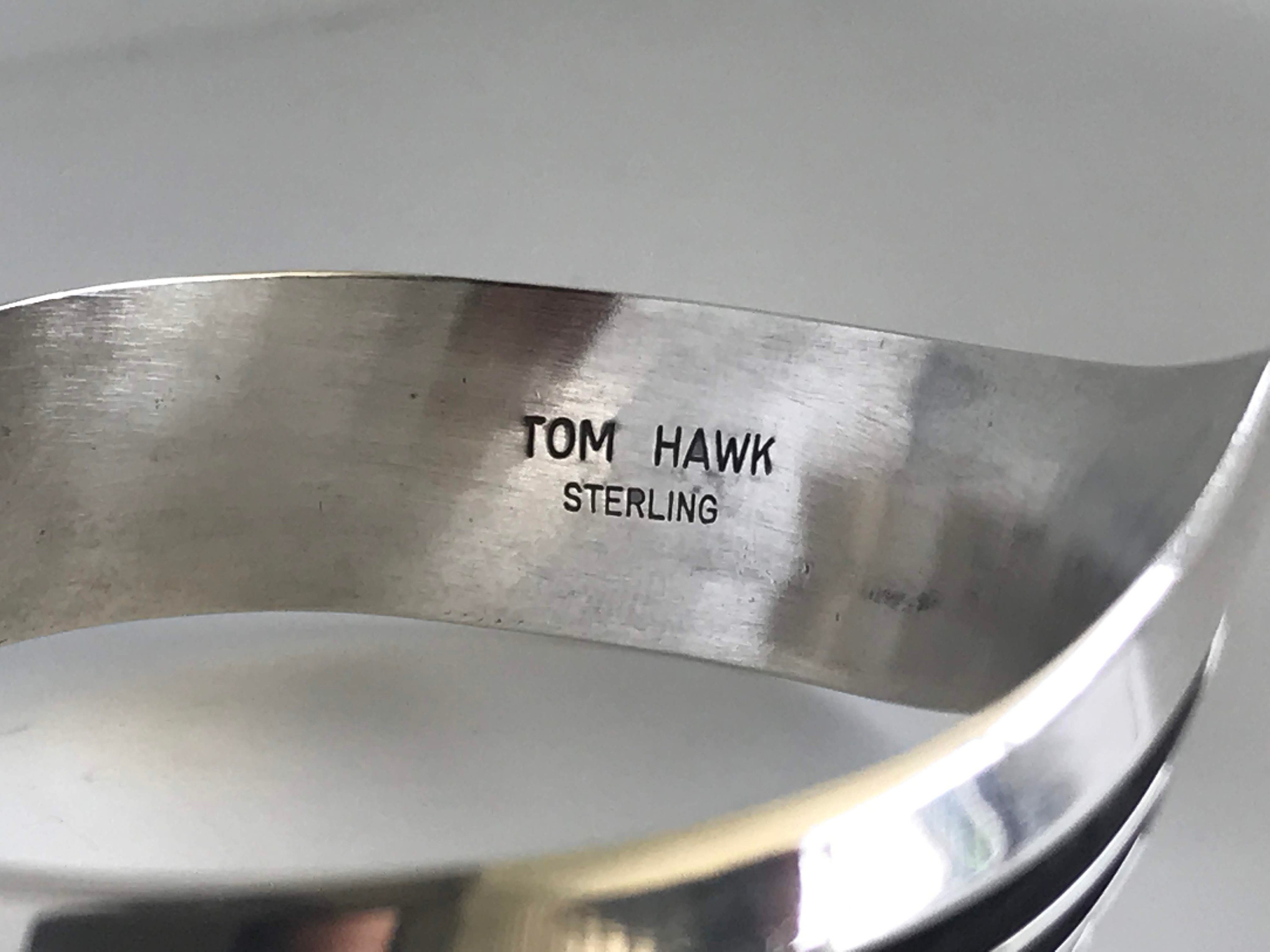 Native American Navajo Tom Hawk Sterling Silver Cuff Native American Navajo Tom Hawk Sterling Silver Cuff
