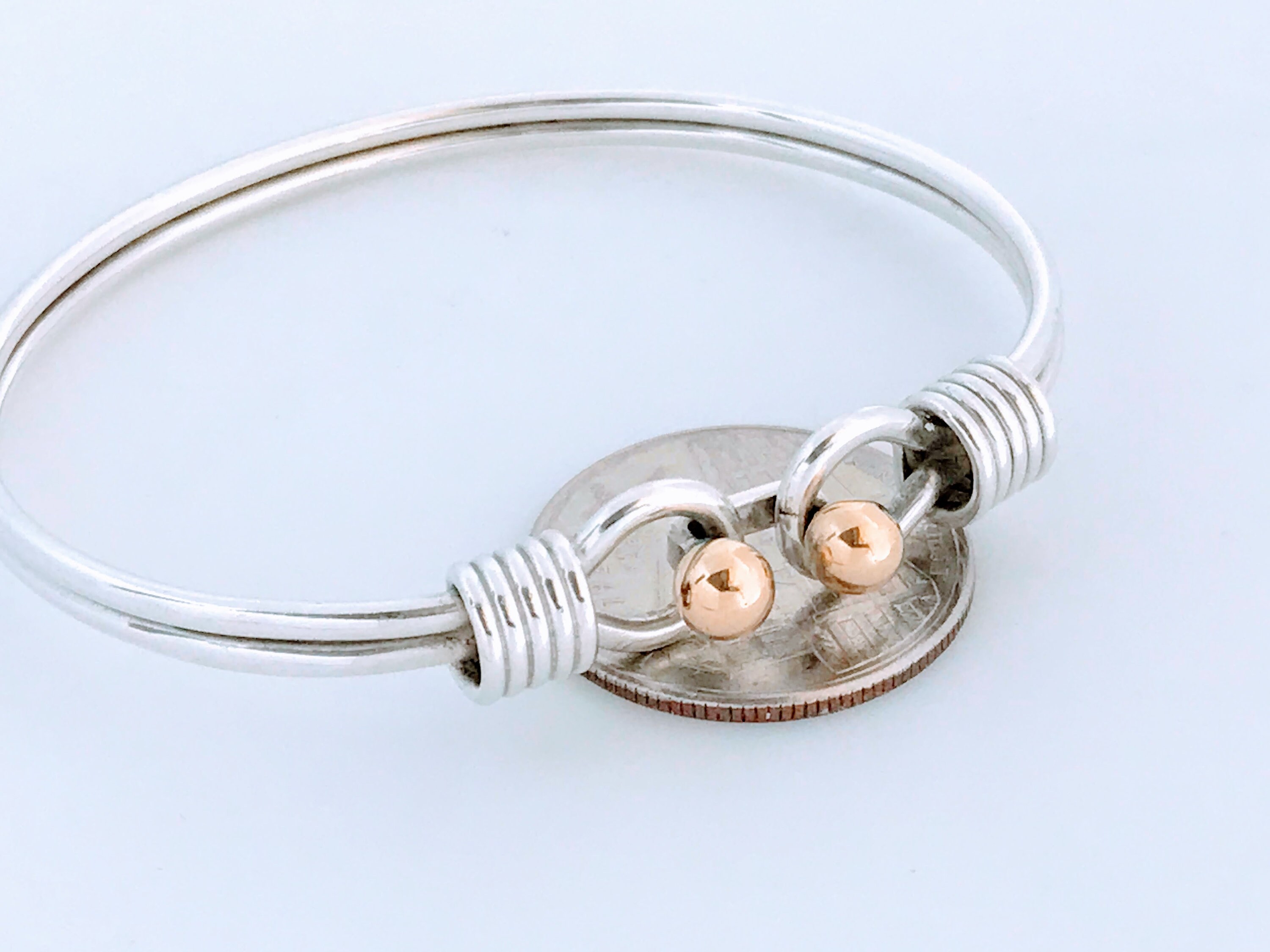 Tiffany & Co. Sterling Silver 18K Yellow Gold Double Hook Eye