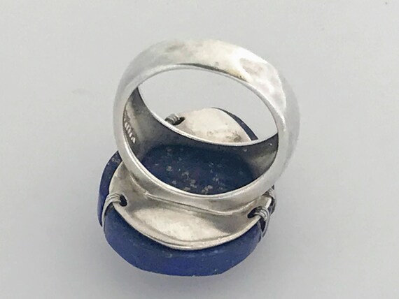 Very Rare Tubed Midnight Lapis Vintage Native American Navajo Sterling Silver Necklace- Signed! Very Rare Tubed Midnight Lapis Vintage Native American Navajo Sterling Silver Necklace- Signed!