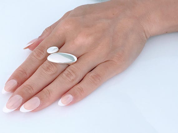 Artisan Modernist Solid Sterling Silver Abstract … - image 2