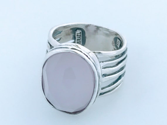 Retired Silpada Sterling Silver Pink Quartz Ring,… - image 4