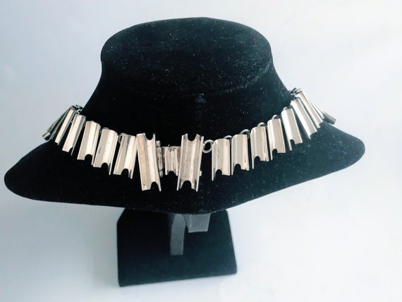 Vintage Taxco Mexico Sterling Silver Onyx Inlay Bid