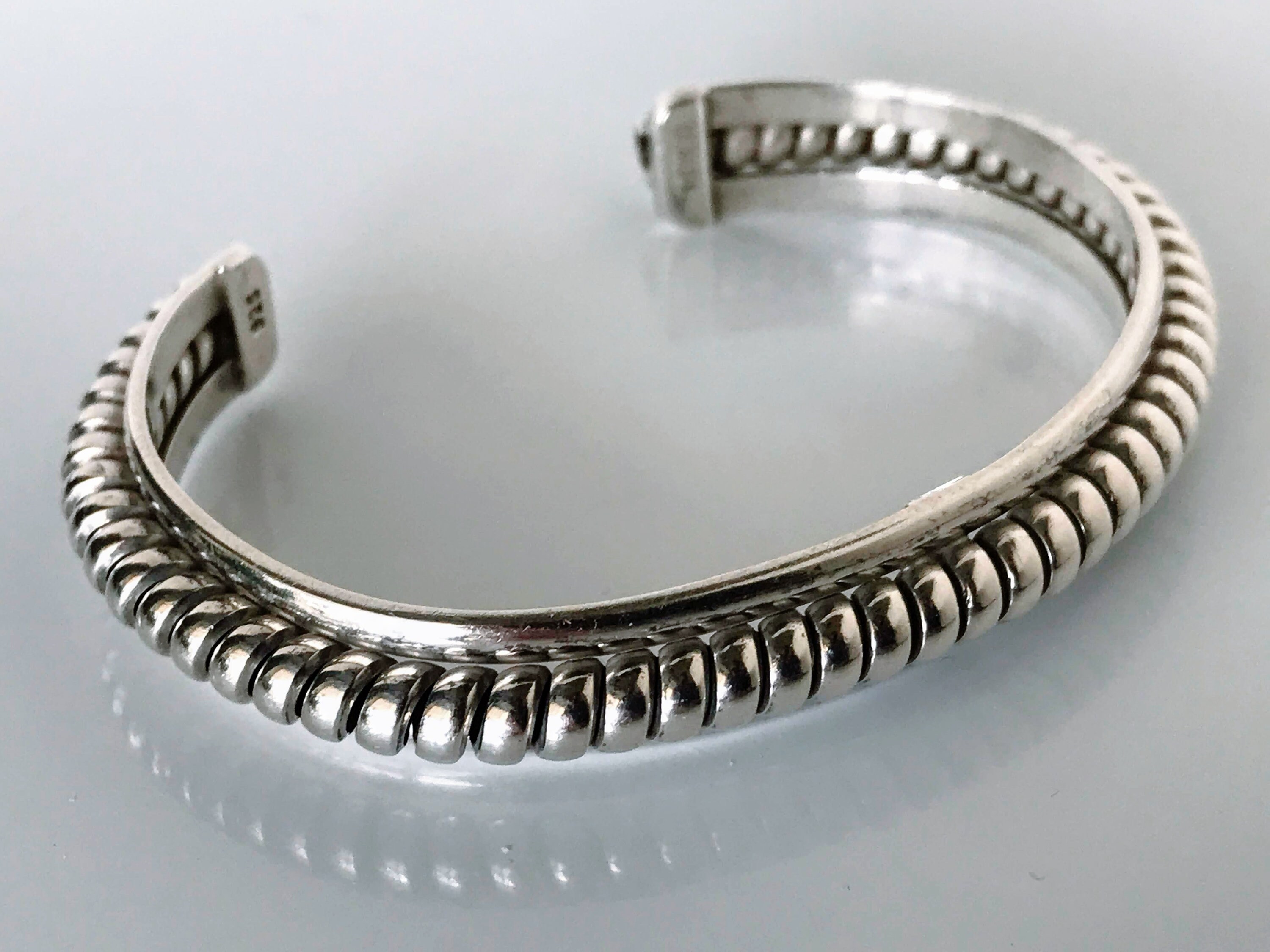 Vintage Mexico 925 Silver Coil Rope Twist Cuff Bracelet Retro - Etsy