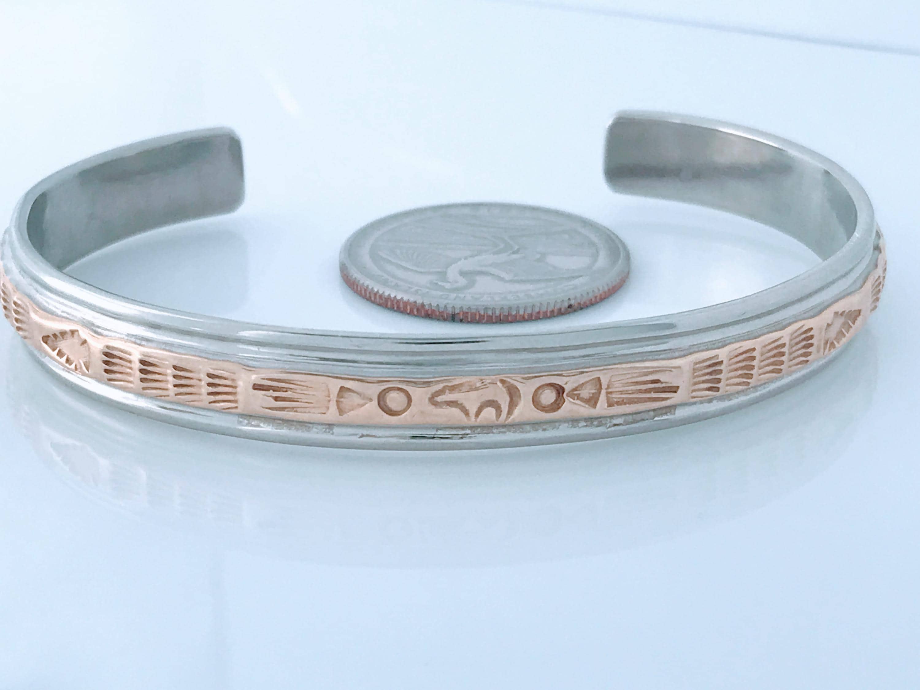 Vintage Thomas Francisco Sterling 12K Gold Filled Cuff Bracelet