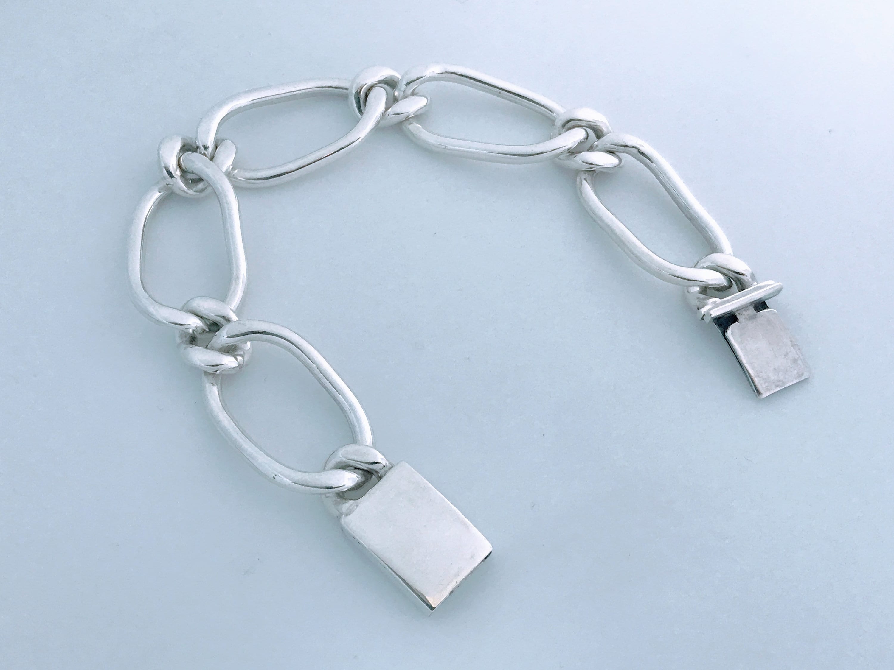 Vintage Taxco Mexico Big Heavy 925 Sterling Silver Chain Vintage Taxco Mexico Big Heavy 925 Sterling Silver Chain