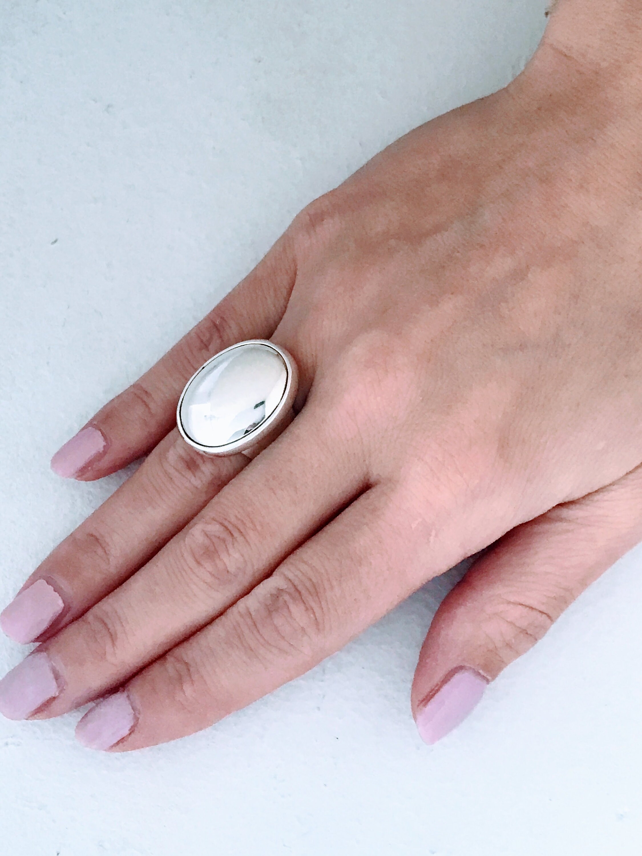Vintage Mexico Modernist Sterling Silver Statement Ring Vintage Mexico Modernist Sterling Silver Statement Ring
