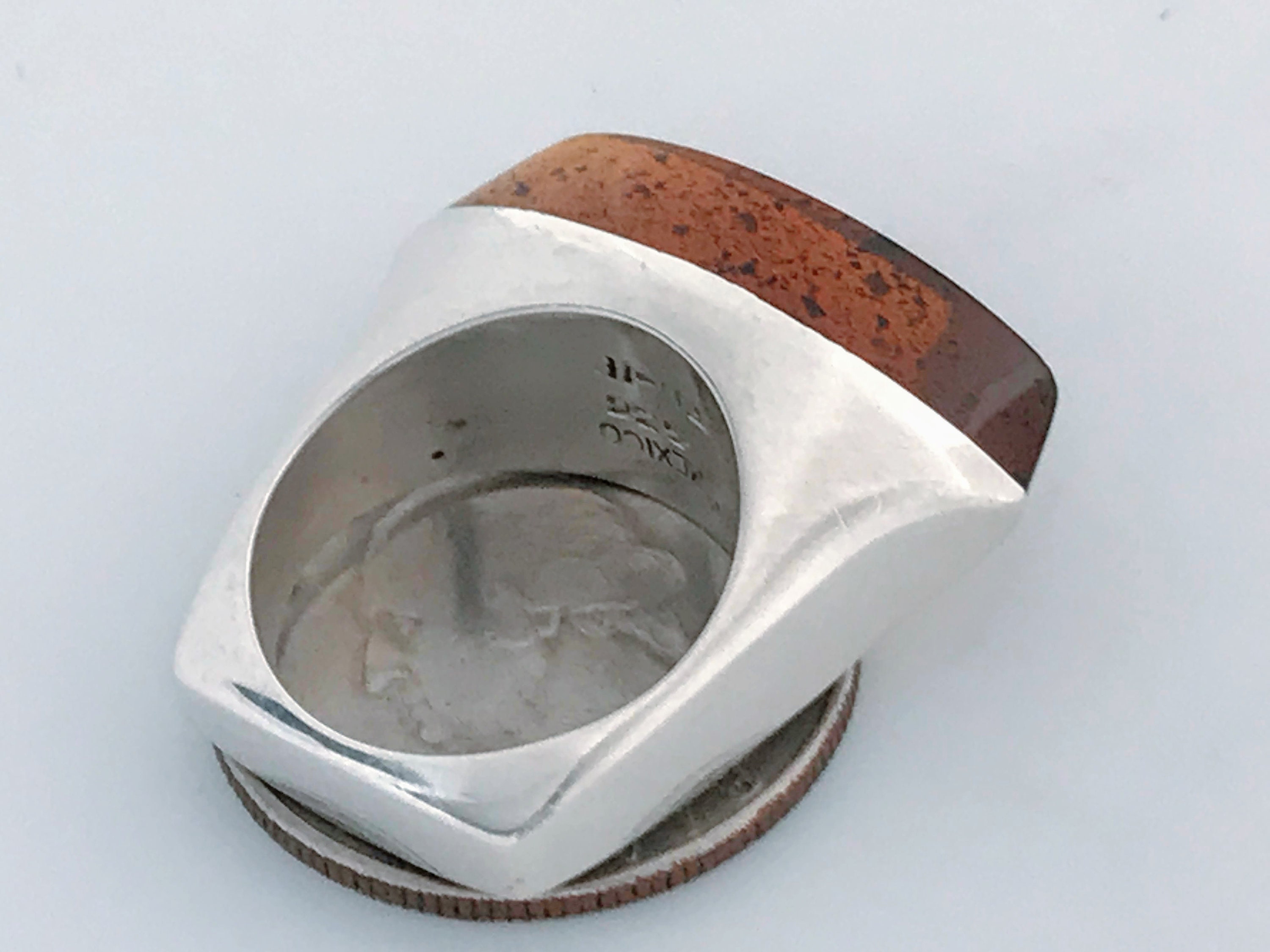 Vintage Taxco Mexico Modernist Sterling Silver Ring Band - Etsy Canada