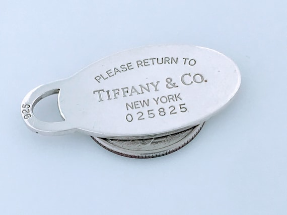Authentic Tiffany & Co. Sterling Silver Oval Retu… - image 4