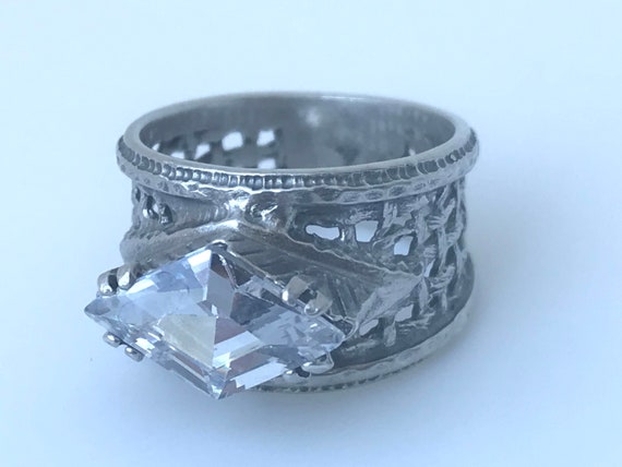 SIlpada Sterling Silver CZ Filigree Ring, Silpada… - image 5