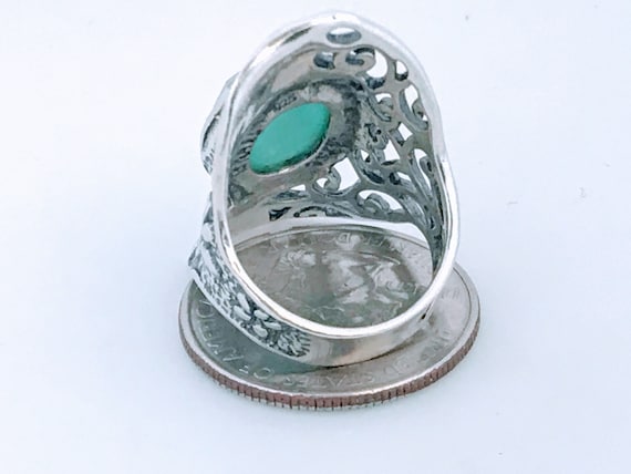 Large Signed PZ Israel Paz Sterling Silver Ring, … - image 6