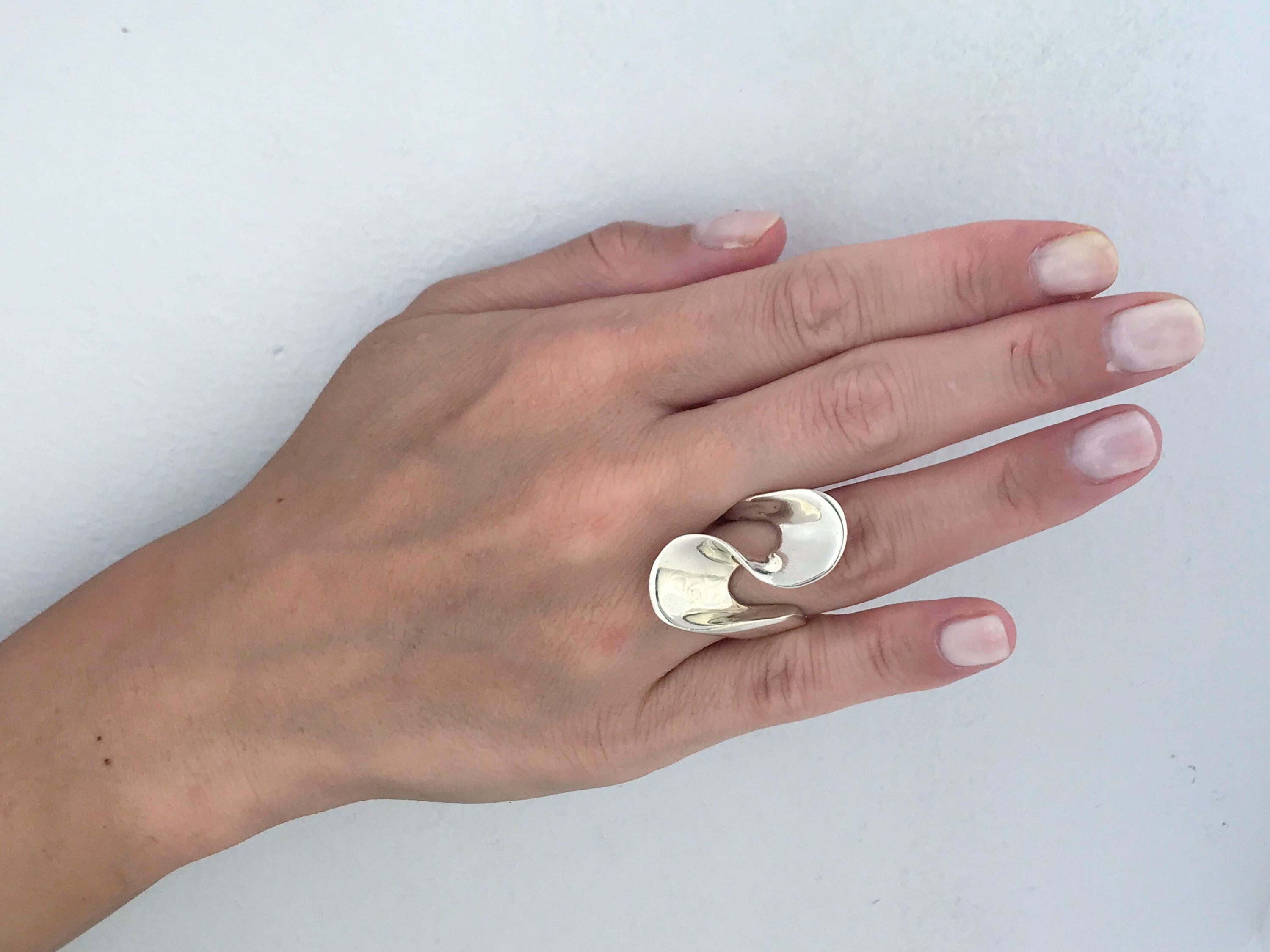 Vintage Mexico Taxco 925 Sterling Silver Ring Multi Stone SZ
