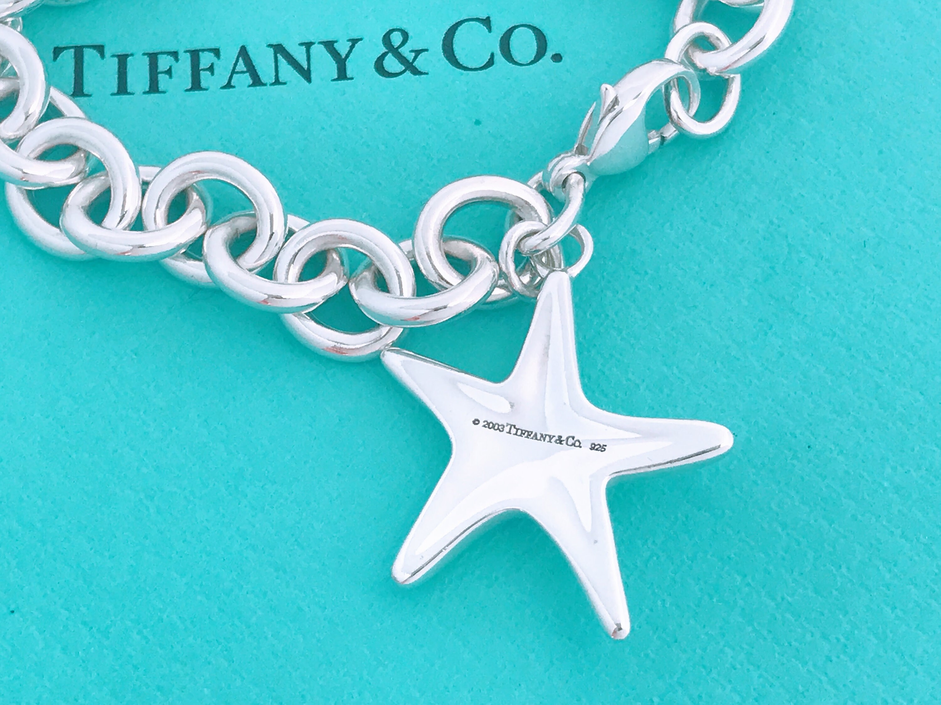 Tiffany & Co Sterling Silver Turquoise Bead Starfish Charm