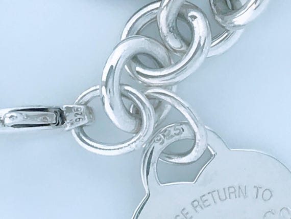 Tiffany & Co Sterling Silver Heart Tag Charm Bracelet, Tiffany Co