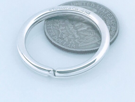 Authentic Tiffany & Co. Round Split Ring Key Chai… - image 4