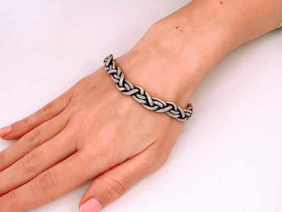 Native American Jewelry Museum Vintage Woven Snake Sterling Silver Bracelet Native American Jewelry Museum Vintage Woven Snake Sterling Silver Bracelet