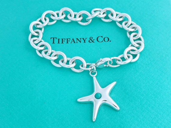 Tiffany & Co Sterling Silver Turquoise Bead Starfish Charm